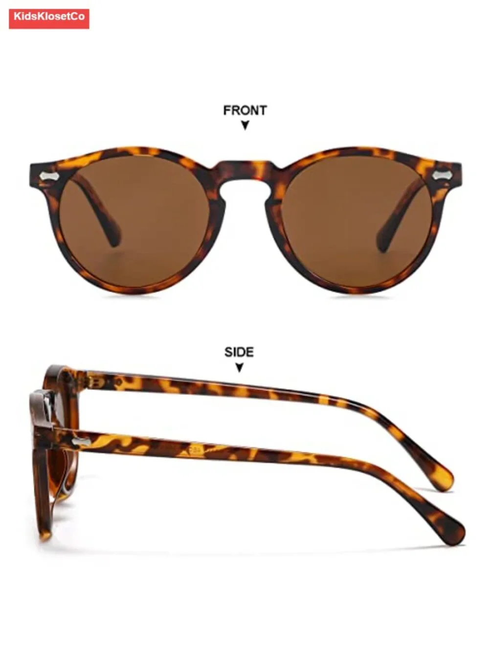 Polarized Round Sunglasses for Kids UV400 Protection Scratch Resistant